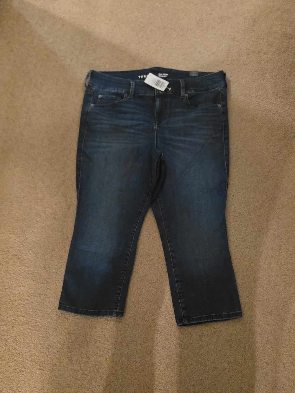 Torrid Dark Blue Cropped Stretch Denim Jegging